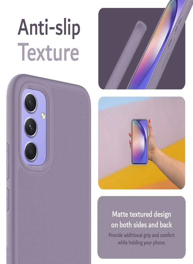 TUDIA DualShield Grip Designed for Samsung Galaxy A54 5G Case (2023), [MergeGrip] Dual Layer Shockproof Slim Military Grade Non-Slip Tough Heavy Duty Protective Phone Case Cover (Purple) - Image 5